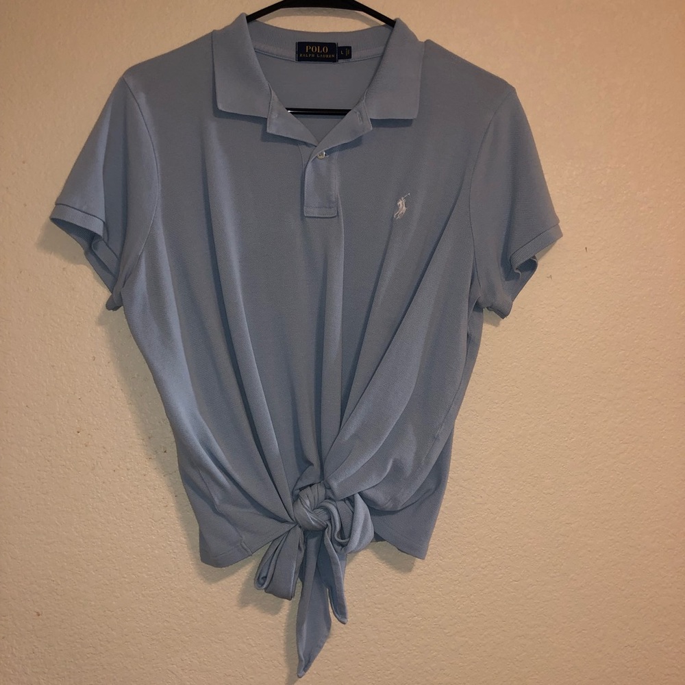 POLO by Ralph Lauren Baby Blue Crop Top!